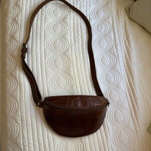 Brown Leather Crossbody Bag